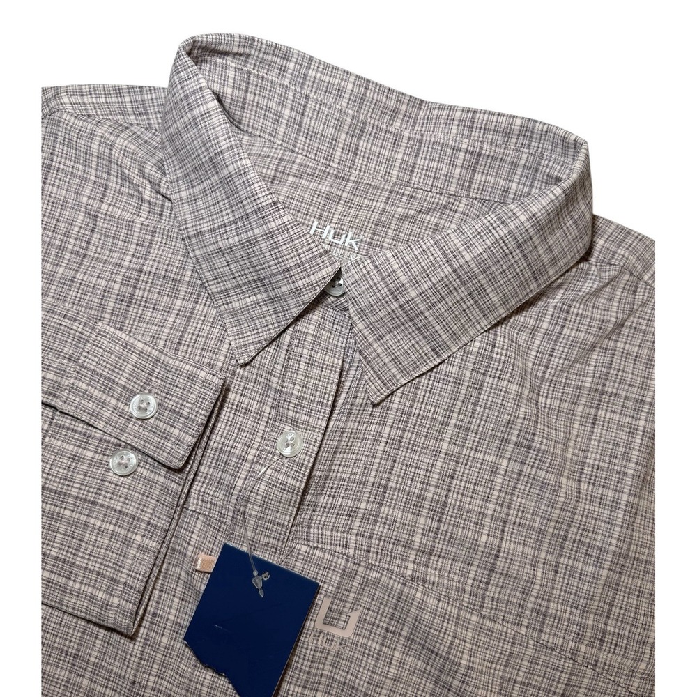 Huk Tide Point Long Sleeve Cross Dye Shirt Women's XL Button Up Purple Fishing